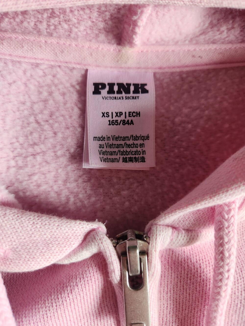 PINK Victoria's Secret Pastel Pink Zip Hoodie - Picture 4 of 4